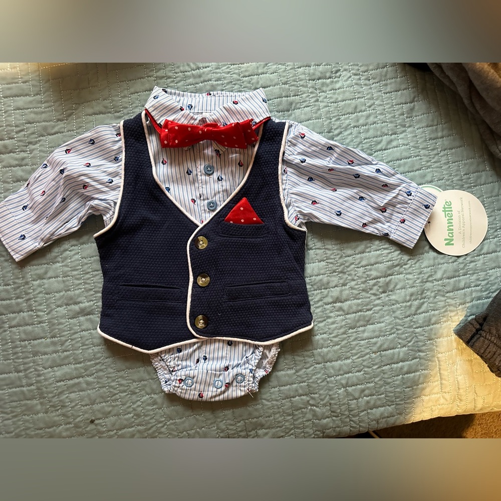 Baby button down with vest